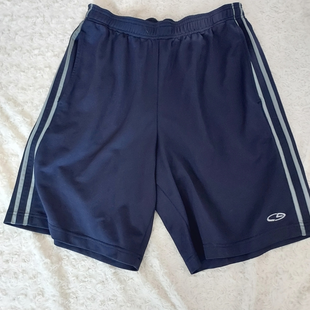 Champion Navy Blue Lightweight Drawstring athletic workout shorts Medium Gym